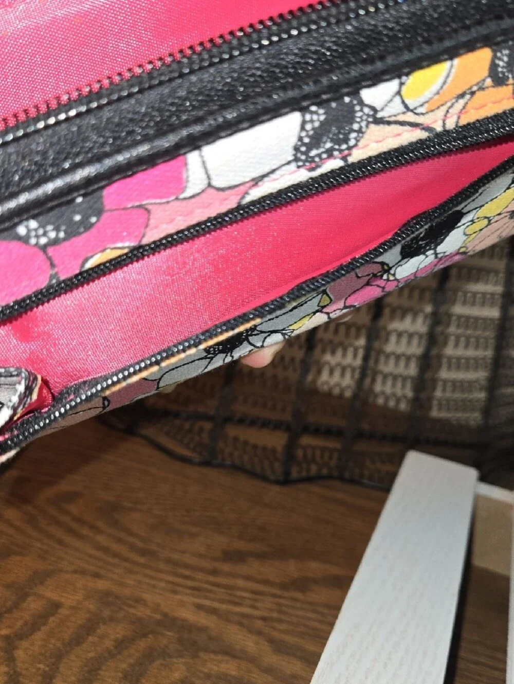 Floral Print Foldover Wallet - Pink Multi